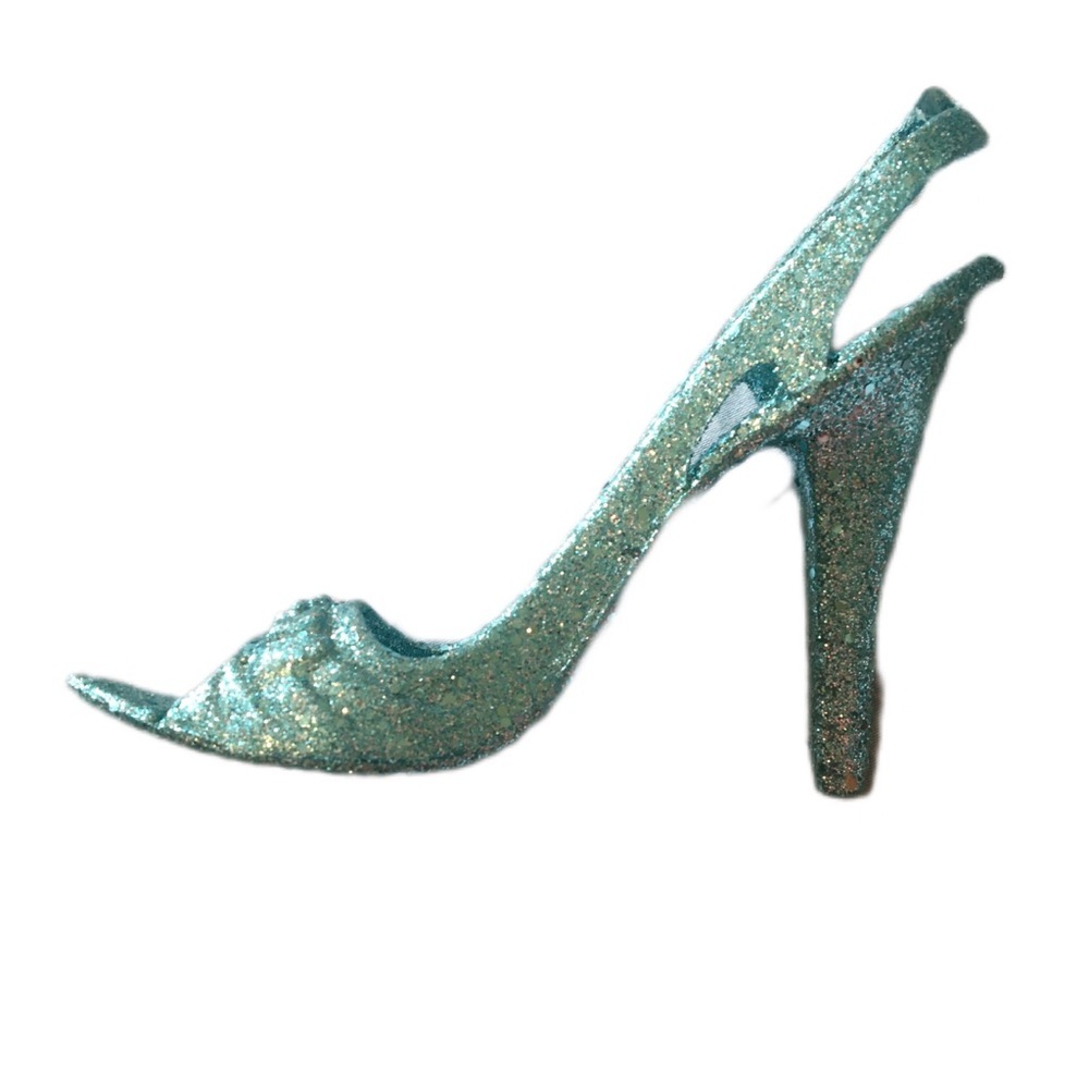 Glittering Blue High Heel Sandal Ornament